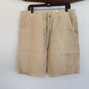Men's Lucky Brand Tan Linen Shorts, size 33